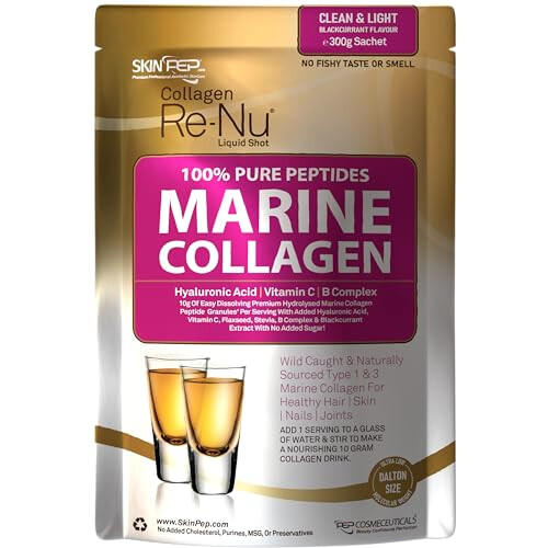 Premium Hydrolysed Marine Collagen Peptide Powder + VIT C, B Complex ...