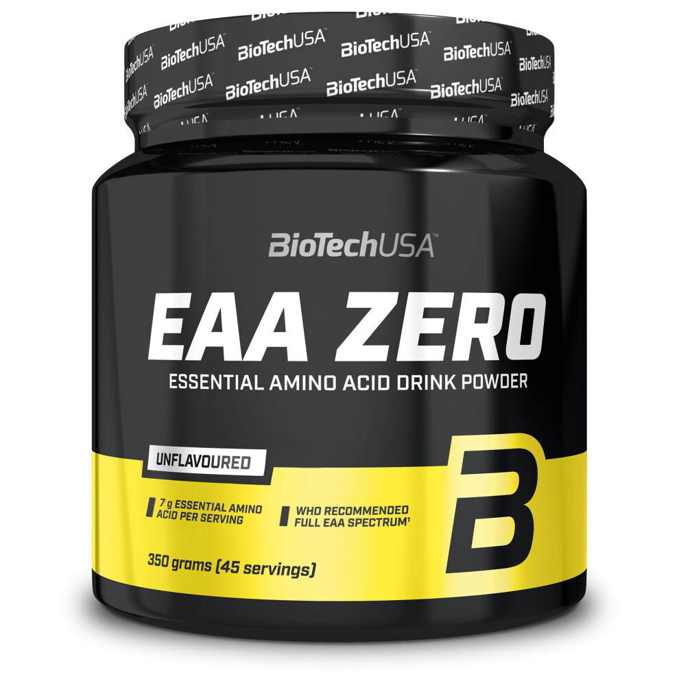 Biotechusa Eaa Zero - Essential Amino Acid Power | 7160Mg Eaa/Serving | Who Recommended Ratio | Sugar-Free, Gluten-Free, 350 G,