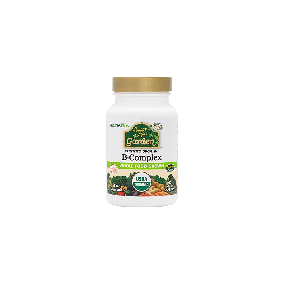 Nature's Plus Naturesplus Source Of Life Garden Vitamin B Complex - Organic, Plant Extracted B Vitamins - Biotin, B6, Folate And B12