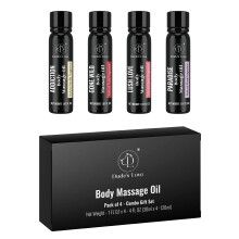 Pack of 4 - Relaxing Aromatic Edible Full Body Massage Oil - Gift Set | Trial Pack Massage Oil with Essential Oils - 120