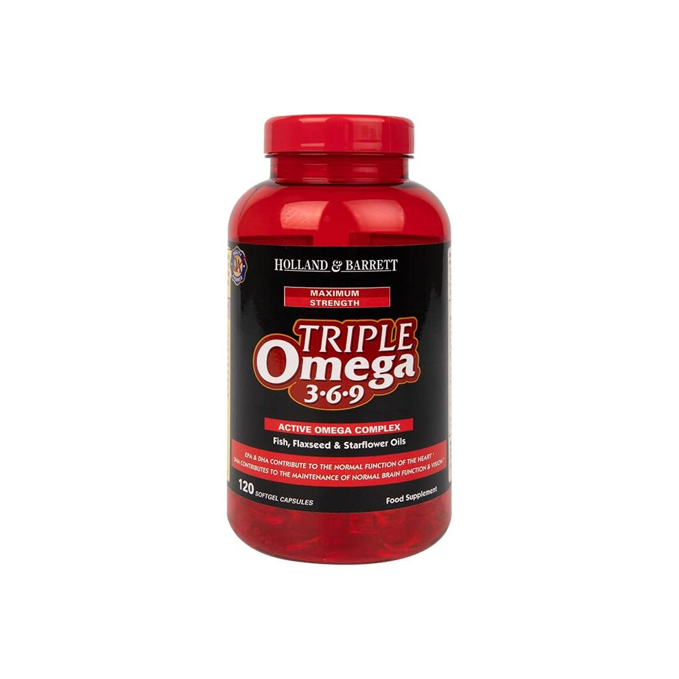 Maximum Strength Triple Omega 369 120 Capsules