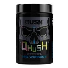 Qhush Black Blue Raspberry Pre Workout 220G: Explosive Energy Drink Powder—High Caffeine Energy Supplement With
