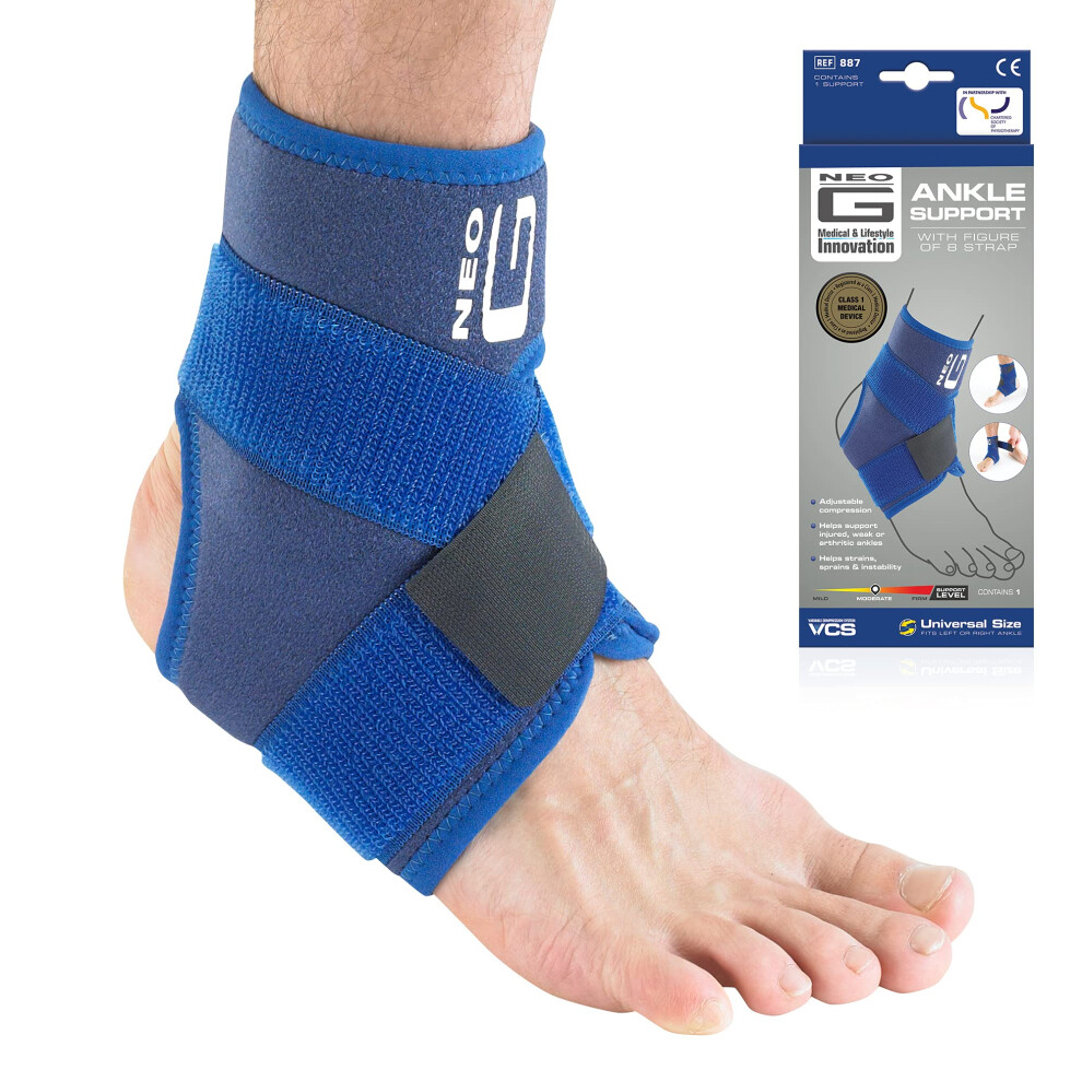 Neo-G Ankle Support Brace Figure 8 Ankle Strap Support Neoprene Ankle Support For Ligament Damage, Arthritis, Ankle Brace