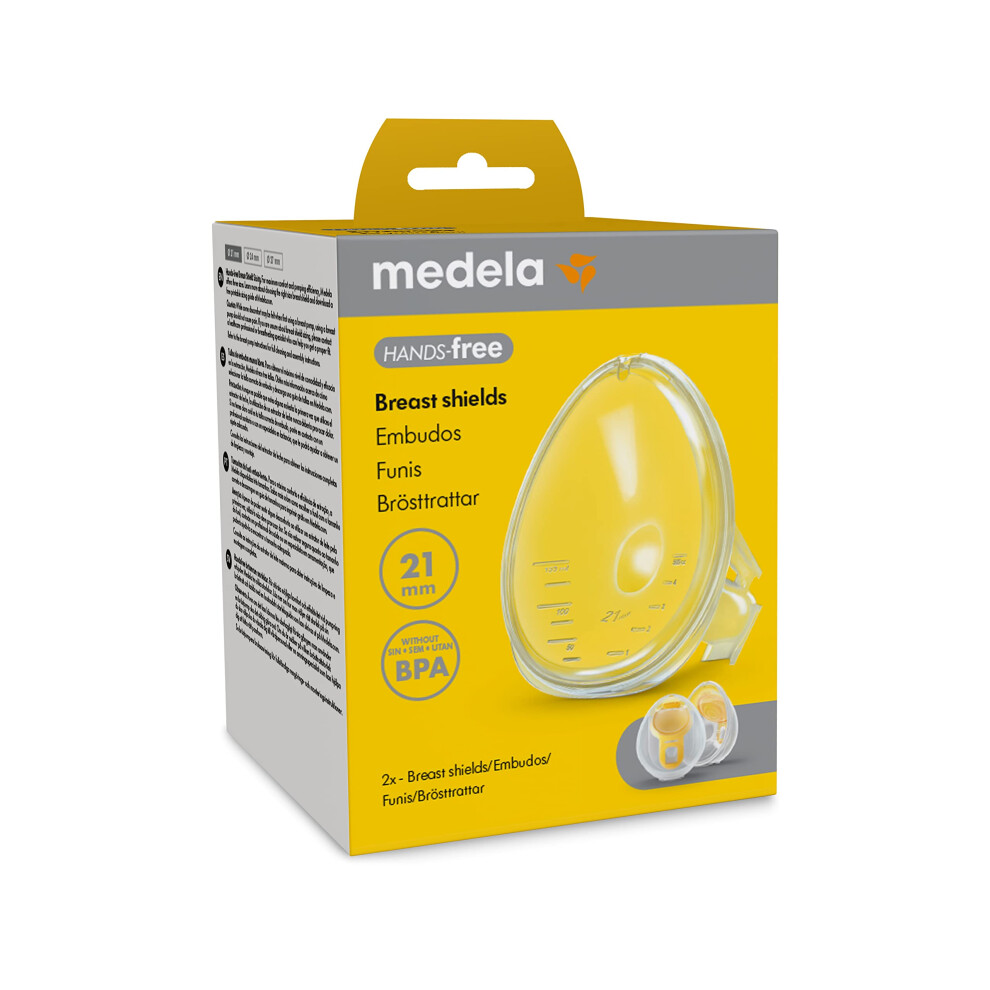 Hands-free breast shields, 2x breast shields, BPA-free, Medela Hands-free pump accessories, Hands-free collection cup