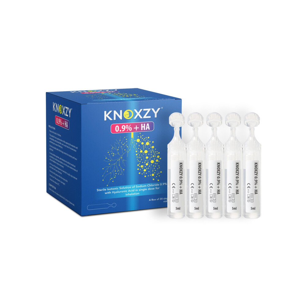 Knoxzy Isotonic Saline Solution 0.9% + Hyaluronic Acid Nebulizer Diluent For Inhalators And Nasal Hygiene Clear Congestion From