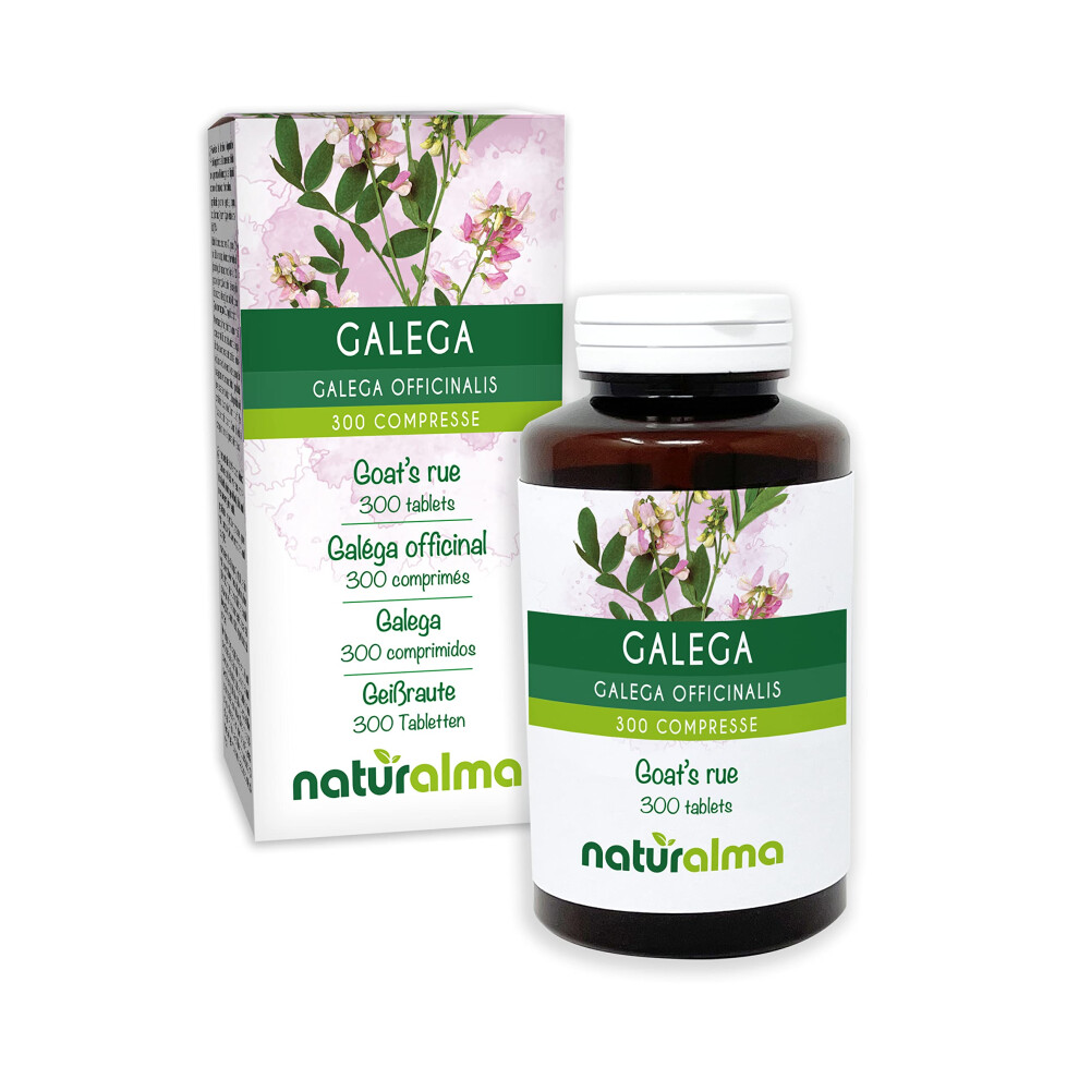 Naturalma Goat's Rue (Galega Officinalis) Herb With Flowers | 150 G | 300 Tablets Of 500 Mg | Food Supplement | Natural