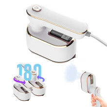 Travel Iron, 1000W Mini Steam Iron, 2-in-1 Foldable Handheld Portable Iron Steamer Iron, 20s Fast Heat Up, Ceramic