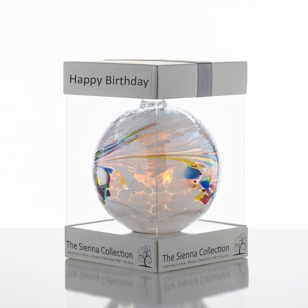 Happy Birthday Gift - 10cm Friendship Ball White