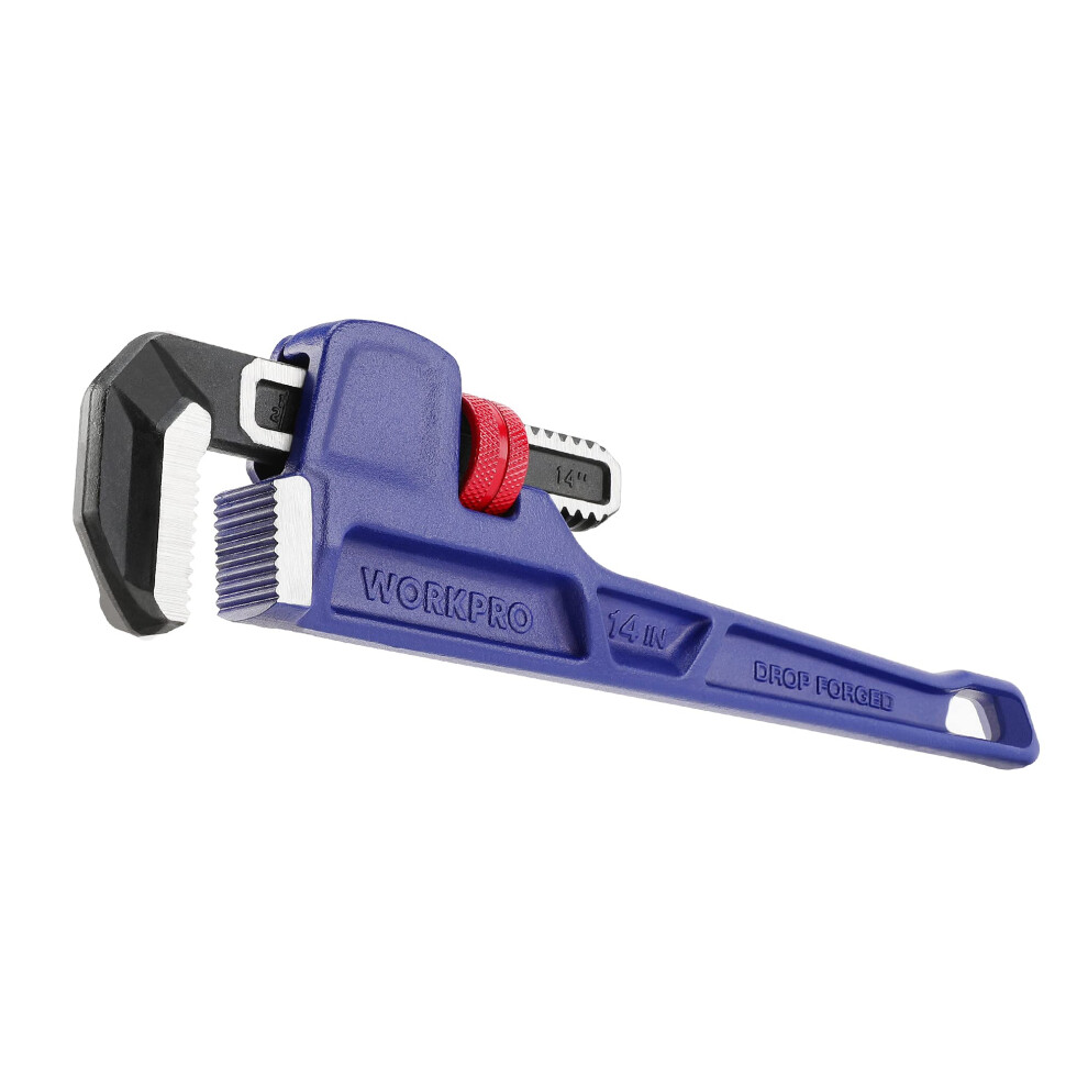 Pipe Wrench 350Mm, Drop-Forged Heavy Duty Straight Plumbing Wrench, Adjustable Pipe Wrench With Large Jaw Width (Max. 820909768432