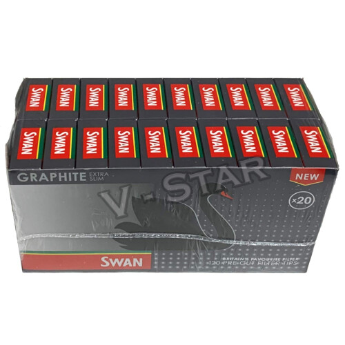 Swan New SWAN Extra Slim Filter Tips Original (Graphite Extra Slim) 2