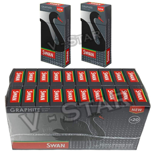 Swan New SWAN Extra Slim Filter Tips Original (Graphite Extra Slim)