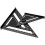 7 Inch and 12 Inch Triangle Ruler, High Precision Aluminium Alloy Triangle Ruler, Black Square Protractor Layout 4