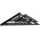 7 Inch and 12 Inch Triangle Ruler, High Precision Aluminium Alloy Triangle Ruler, Black Square Protractor Layout 5