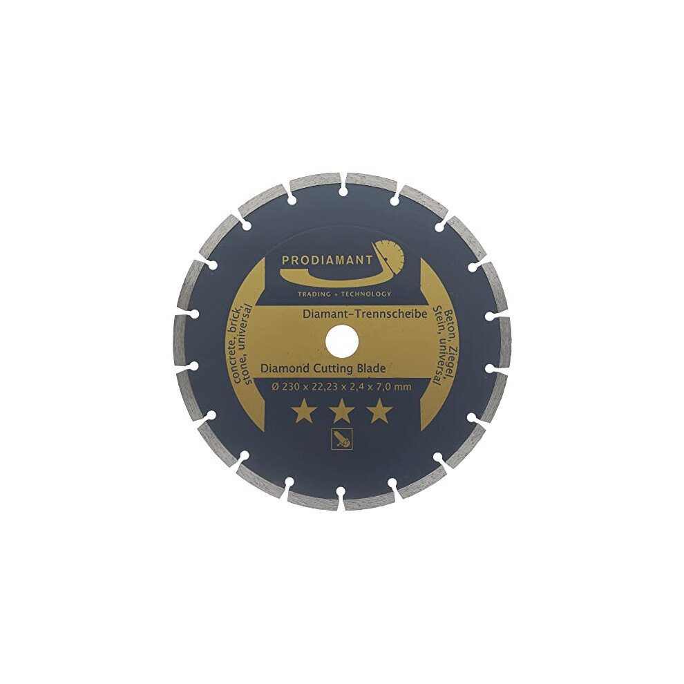 Diamond Cutting Disc Universal 230Mm 9Inch X 22.2 Mm Concrete, Stone, Brick 9 Inch Diamond Disc 7Mm Segment 4250924405962