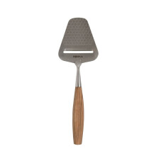 cheese slicer Oslo+, cheese slicer, stainless steel, oak wood, silver color, brown
