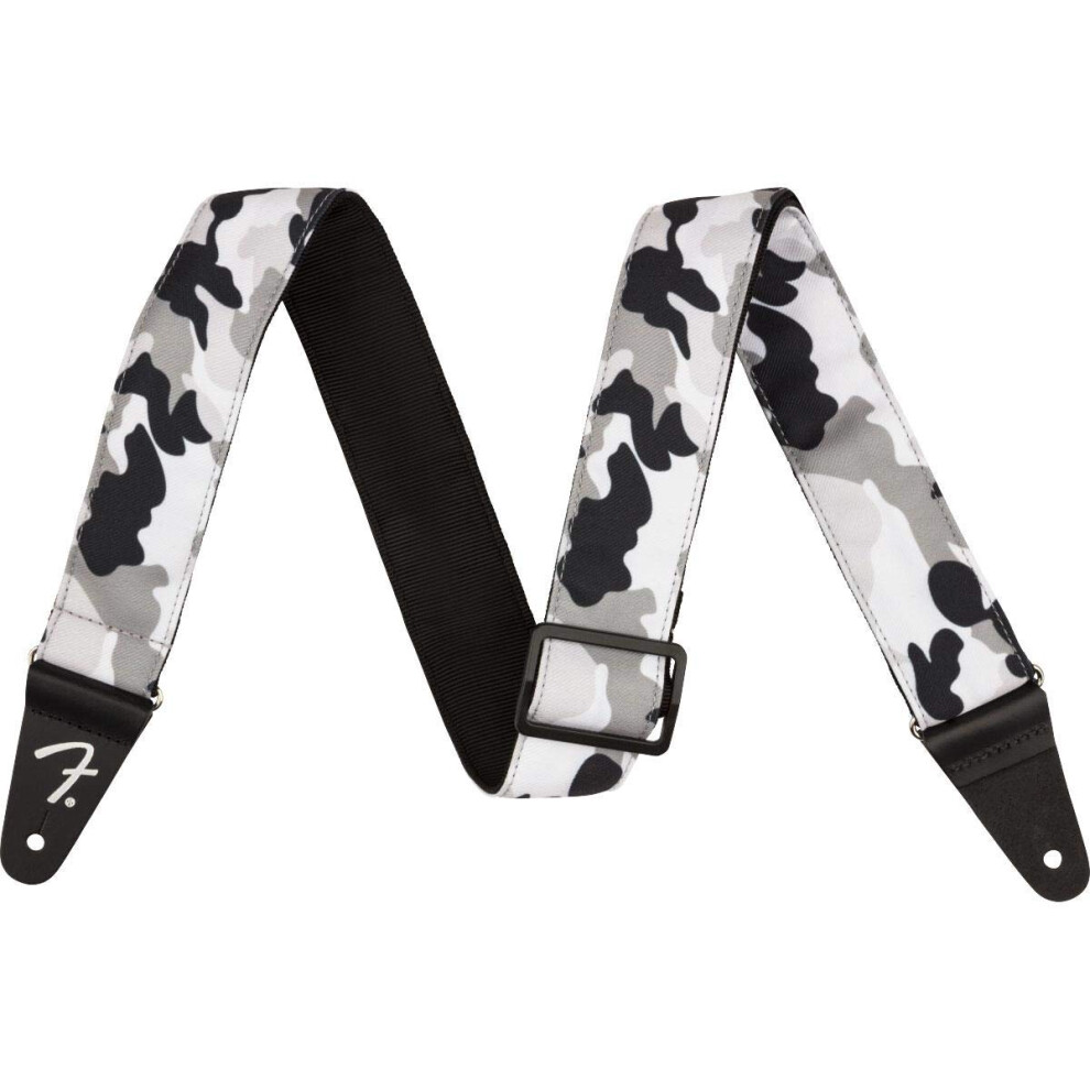 Fender Camo Strap 2 Guitar Strap Camouflage Look 5 cm Wide Winter Camo