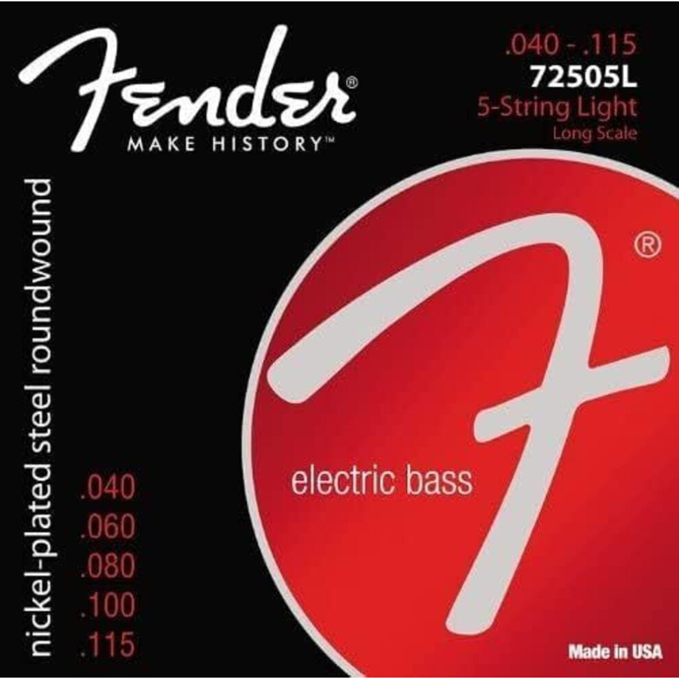 5-String Super Bass 7250-5L Nickel-Plated Steel Long Scale Bass Strings