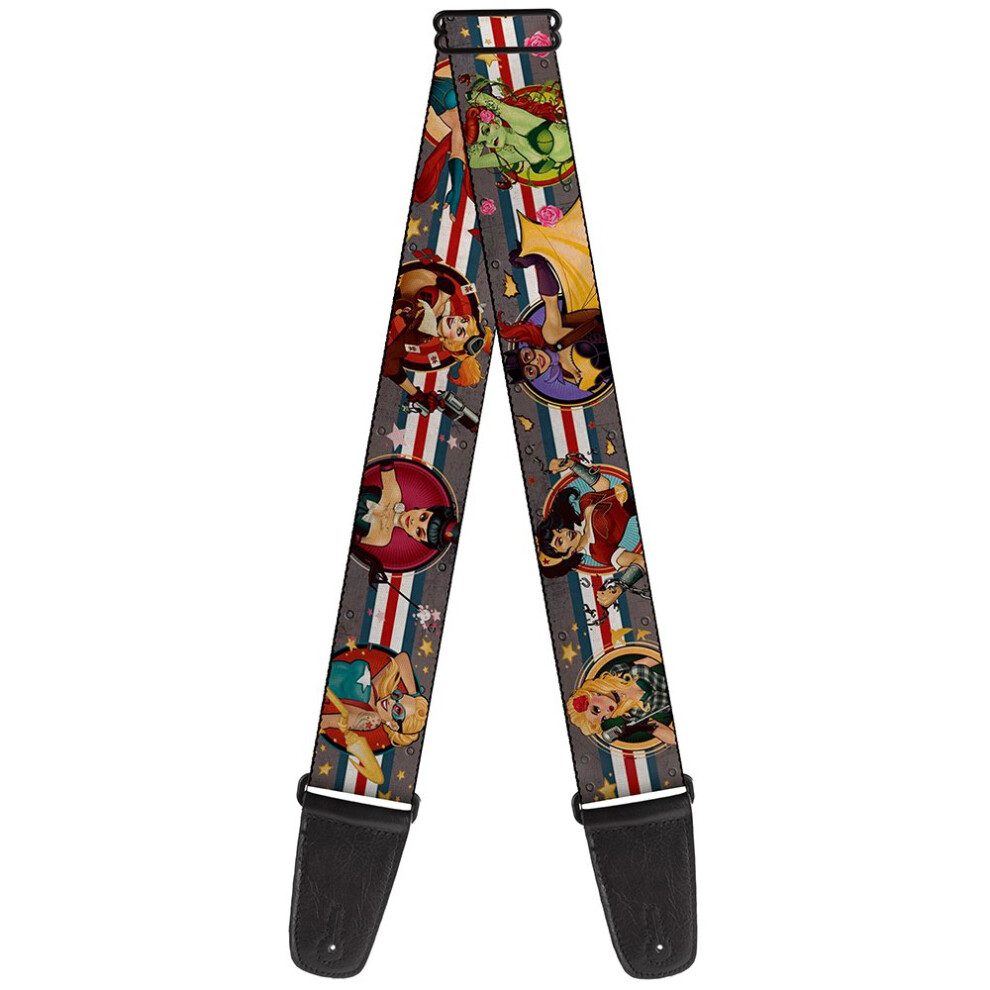 GS-WJL032 Guitar Strap - DC Bombshell Pin-Up Girls, 2" Wide & 29-54" Length