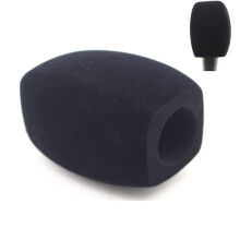 Flocked Mic Foam Windscreens Handhold Mic Foam Covers Windshields for TV Interview Microphones (Square, Black)