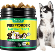 IFUDOIT Probiotics for Dogs Chews 120 Count, Dog Probiotic Supplements with Digestive Enzymes Gut Flora, Health, Allergy