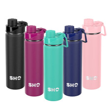 Stainless Steel Sports Water Bottle - Leak Proof, BPA Free, No Sweat, Vacuum Insulated Double Walled Metal Flask - 12