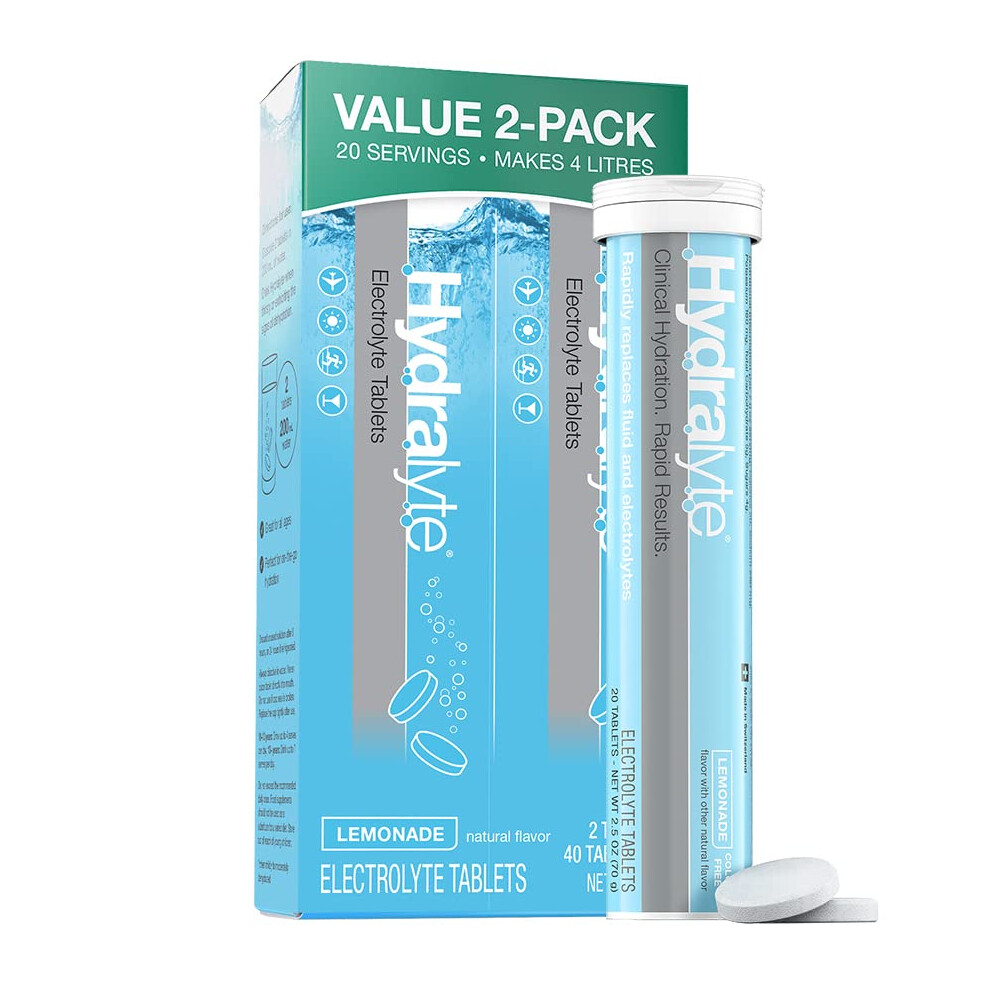 Effervescent Electrolytes Tablets - Flavoured Tablets - Vegan - Gluten Free - Rapid Rehydration - Prevent Dehydration - 