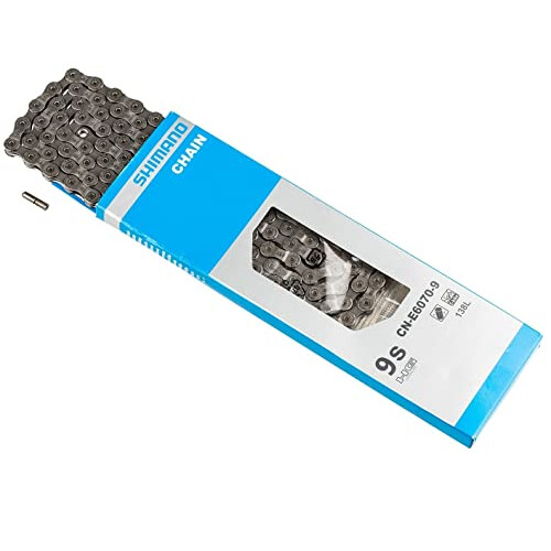 Shimano CHAIN E6070 9 speed 138L S/TEC, Silber