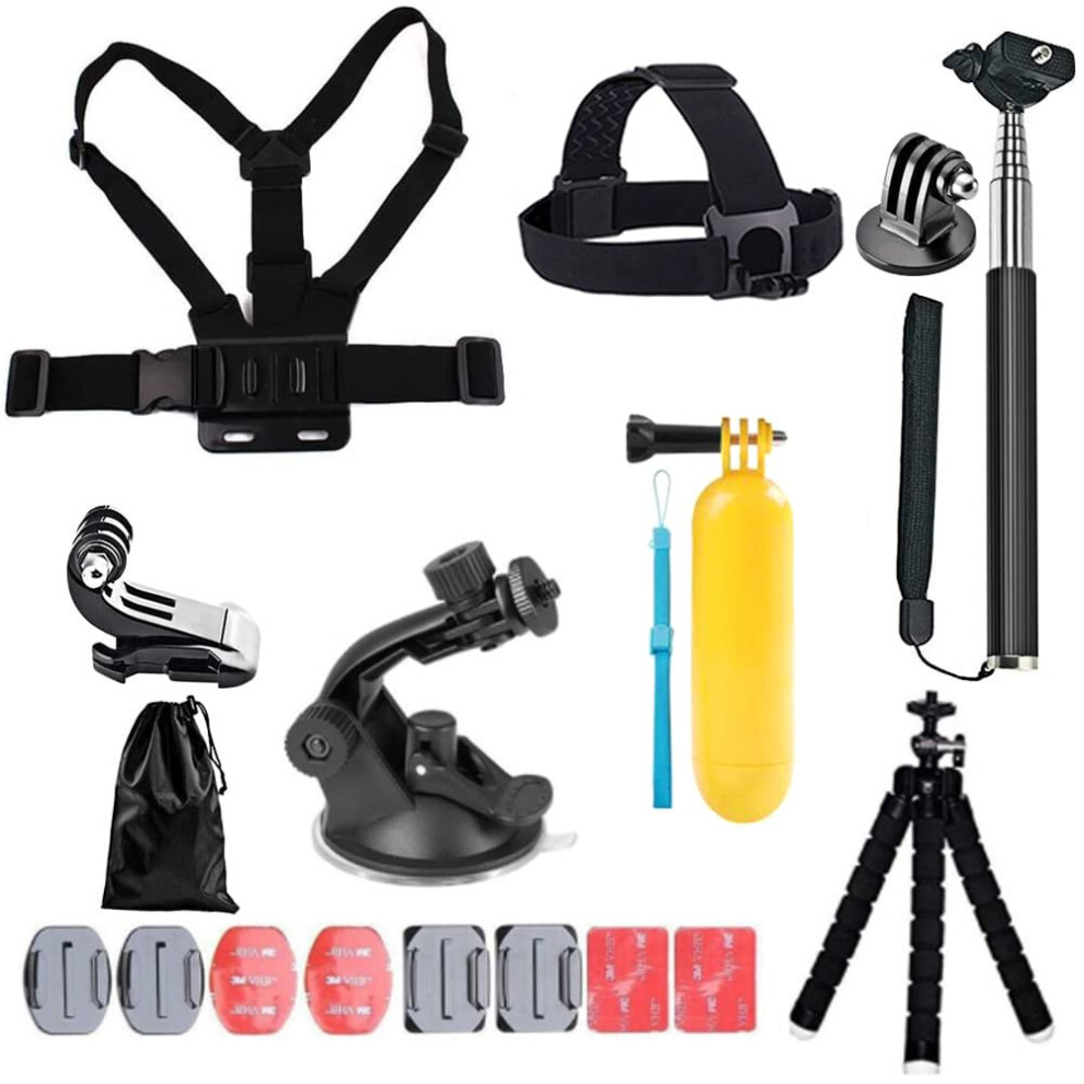 13-In-1 Accessories for Gopro,Action Camera Accessory Kit Compatible with GoPro Hero 12 11 10 9 8 Max 7 6 5 4 Black