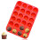 Silicone Muffin Pan Mini 24 Cups Cupcake Pan, Baking Pan 1 Pack Red 1
