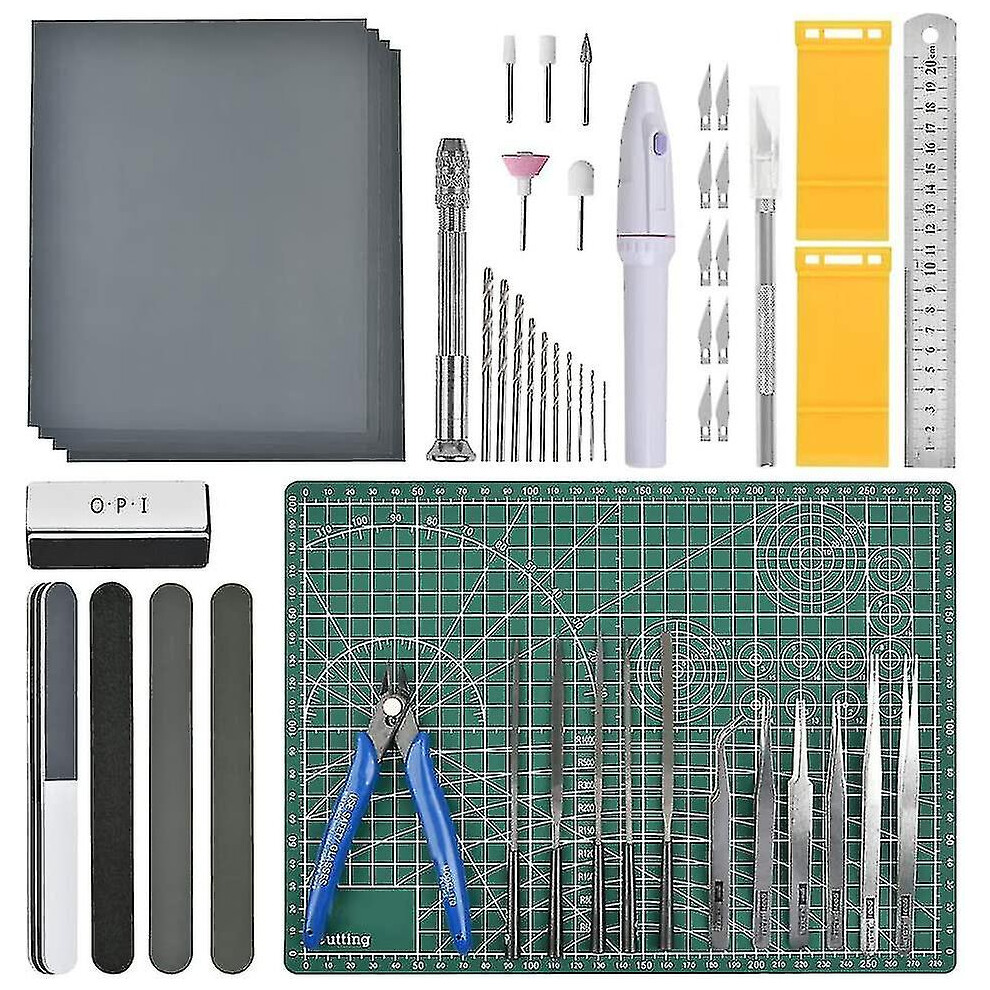 Professional 43 Pcs Gundam Model Tools Kit Hobby Building Tools Craft Set Gundam Modeler Basic Tools For Basic Model Building, Repairing And Fixing
