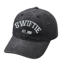 (Black) Alison Taylor Swift Letters Baseball Cap Breathable Sunshade Hat Cotton Unique