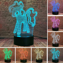 My Little Pony Tales Friendship Is Magic Figure Lamp, With Remote Control, 16 Color Change - Professional Led Night Light - Boys Child Bedroom Safe