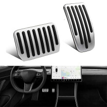 Aluminum Alloy Foot Pedal For Tesla Model 3 Model Y Accelerator Gas Fuel Brake Pedal Rest Pedal Pads Mat Cover Accessories Car Styling