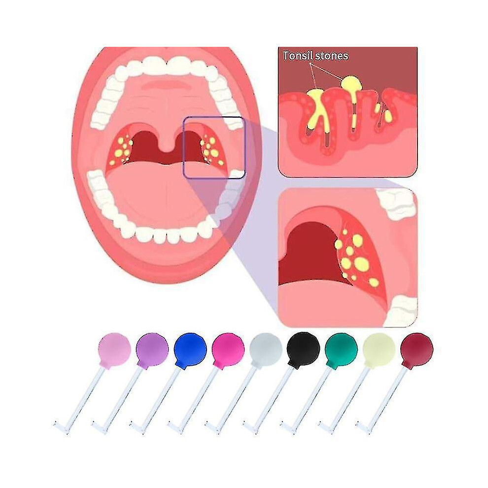 (piece of red) Tonsil Stone Removal Tool, Tonsil Stone Removal Vacuum Kit, Tonsil Stone Cupping Tool, Manual Cleaner Removal Oral Cleaning Oral Care O