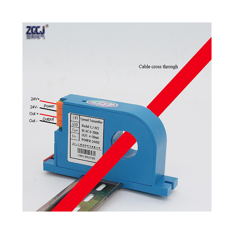 Ampere Transducer Current Transformer Ac 10A 20A 30A 50A 100A 200A Current Transmitter 4-20Ma Output 6909589486851