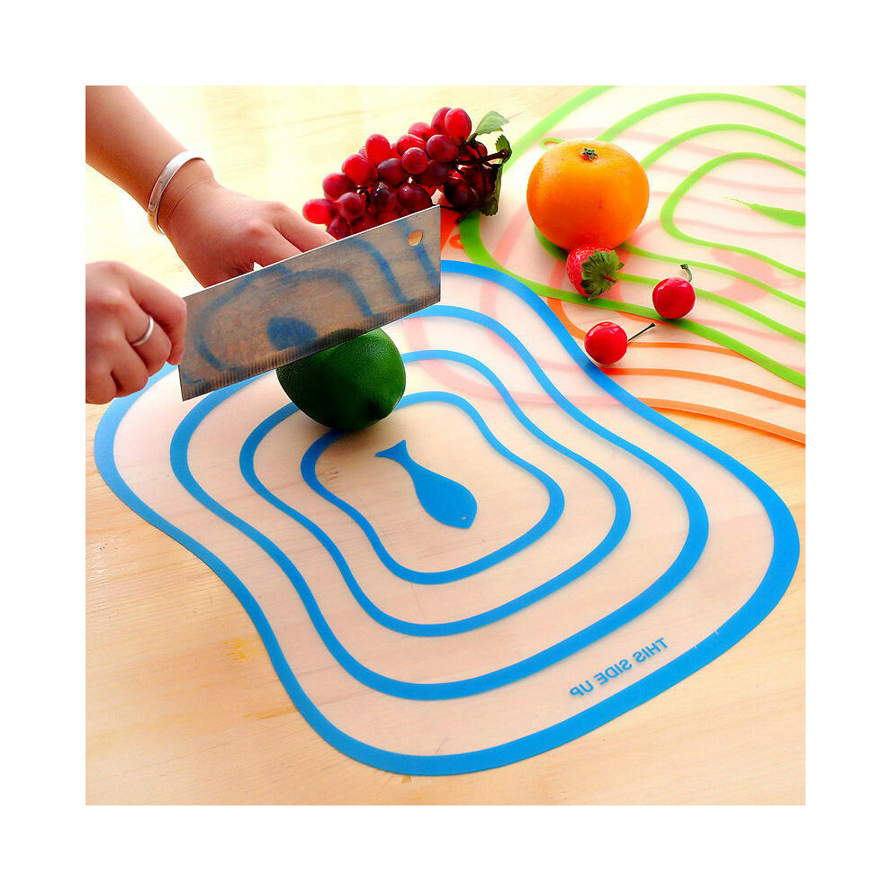 (Large color random delivery) Sushi -Cutting Kitchen Cutting Fruit Pad Plastic Can Bend The Cutting Board, Home -Cutting Board Soft Classification Cho