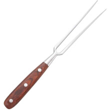 Meat Fork, Large Meat Fork With Stainless Steel Wooden Handle, 15 Cm Blade Length, Grill Fork For Grill Chefs (hs) -gt