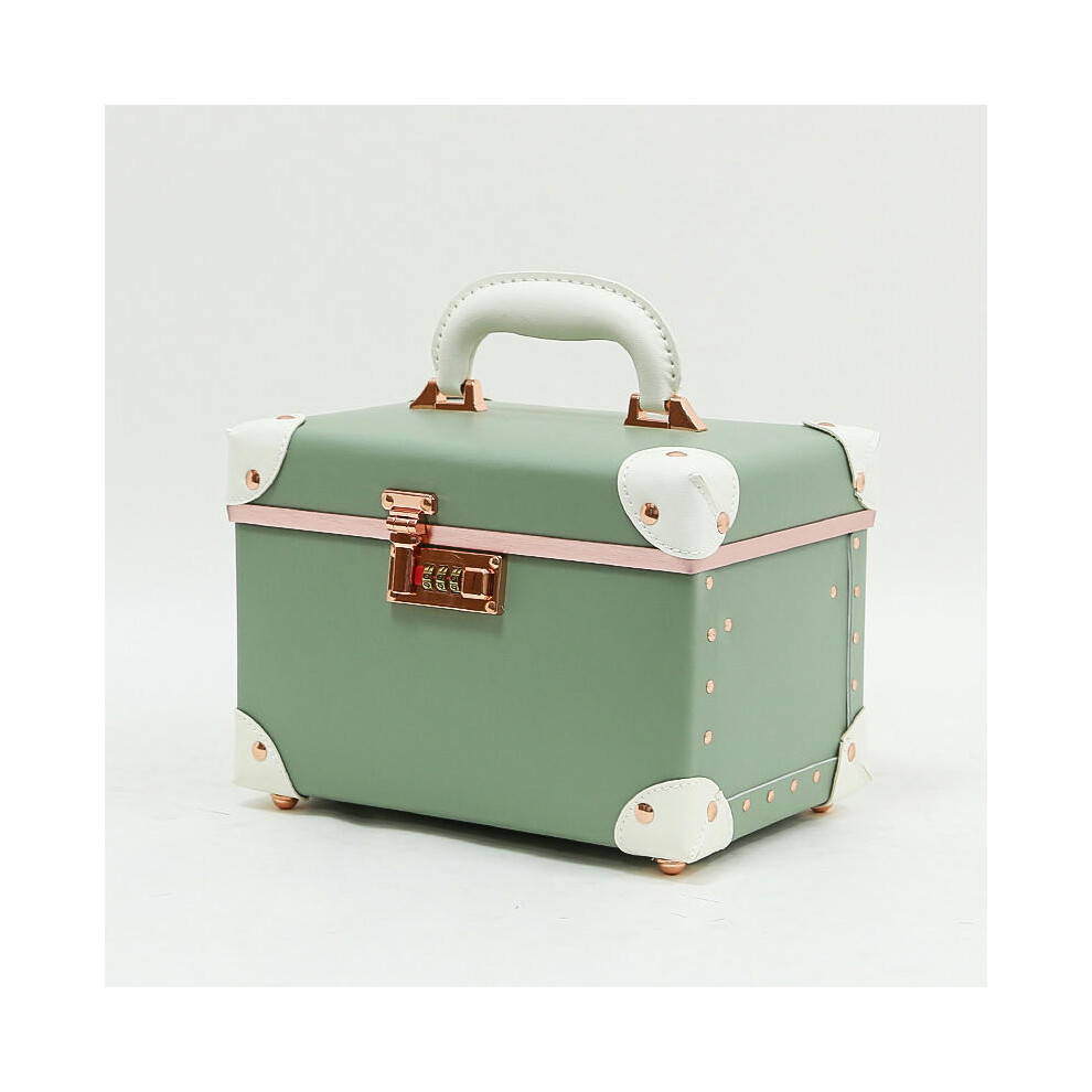 (Avocado green (13 inches)) Net Red INS Wind Superfire Makeup Box Practice With A Large Capacity Storage Box Tattoo Toolbox Korean Version Of Korean Makeup