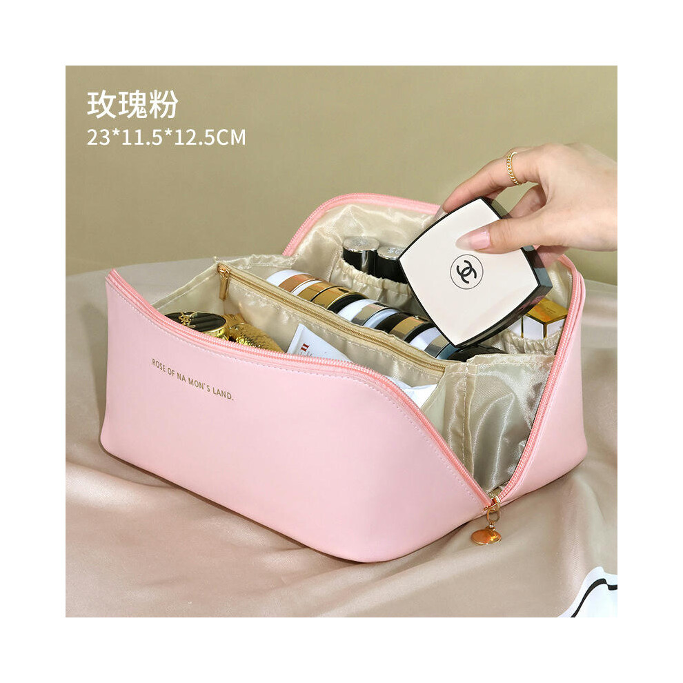 (Rose powder) PU Pippi Cloud Pillow Makeup Bag Large -Capacity Practice Makeup Box Travel Bring Portable Makeup Bag Wholesale