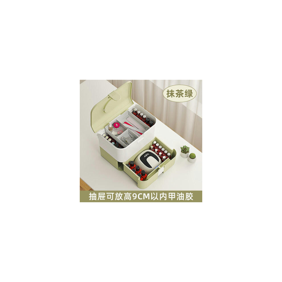 (Matcha green, 32cm*20cm*25cm) Handicular Cosmetics Storage Box Anti -Dust Lipstick Lipstick Plastic Storage Box Jewelry Hair Accessories Hair Accessories Storage Box