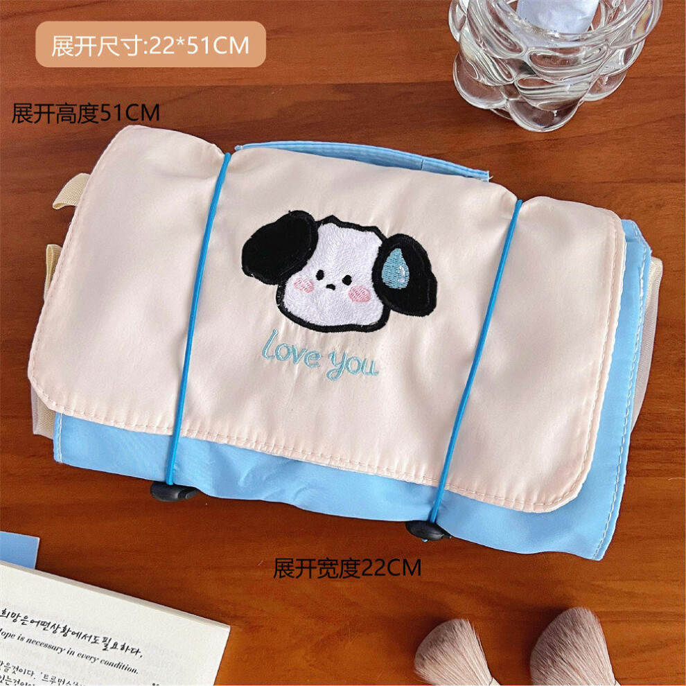 (3#blue sweat puppy cosmetic bag) Travel Cosmetic Bag Washing And Storage Bag Large -Capacity Portable Summer Women's Disciplinary Multi -Milk Deliver