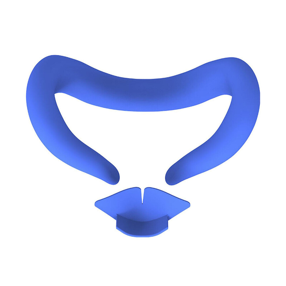 (blue) Silicone Vr Face Pad Cover For Oculus Quest 3 Cover Vr Headset Sweatproof Waterproof Replacement Face Pads Mask Quest 3 Vr Accessories