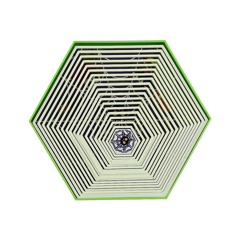 (Spider ) Novelty 3D Print Illusion Hexagons Fidget Spinner For Children With Magnets Creative Diy Kids Antistress Toy Adults Stress Gift Green
