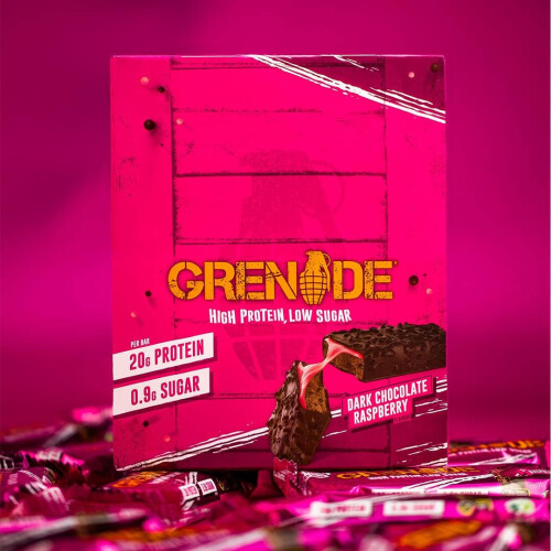Grenade Grenade High Protein Low Sugar Bar  Dark Chocolate Raspberry 12 x 60 g 1