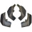 FOR LAND ROVER DISCOVERY 4 LR4 FRONT & REAR MUD FLAPS SET MUDFLAPS KIT (2010+) 3