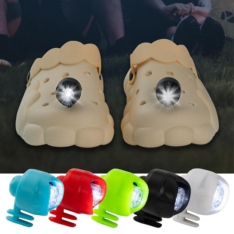 (White) Light Modes Shoes Charms Headlights For Croc Clog Sandals Shoes Decoration
