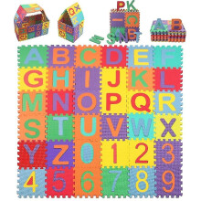 36 Pcs Soft Eva Foam Mat Learning Alphabet Number Puzzle For Baby