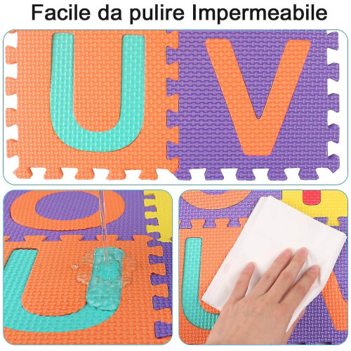36 Pcs Soft Eva Foam Mat Learning Alphabet Number Puzzle For Baby 1
