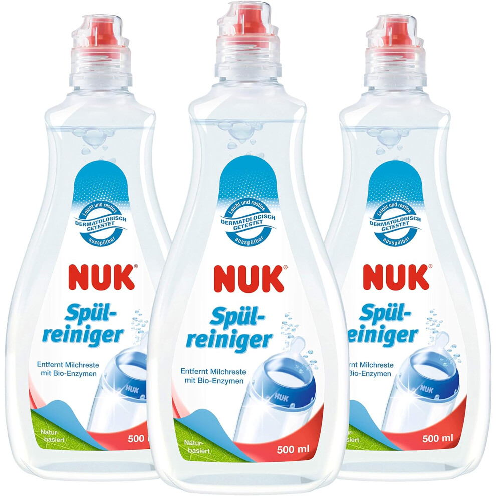 NUK Baby Bottle Cleanser 500 Ml Ideal for Cleaning Baby Bottles Teats & Accessories Fragrance Free Ph Neutral 3 Count