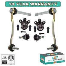 FRONT SUSPENSION LOWER & UPPER BALL JOINTS + DROP LINKS KIT FOR PEUGEOT 407 508